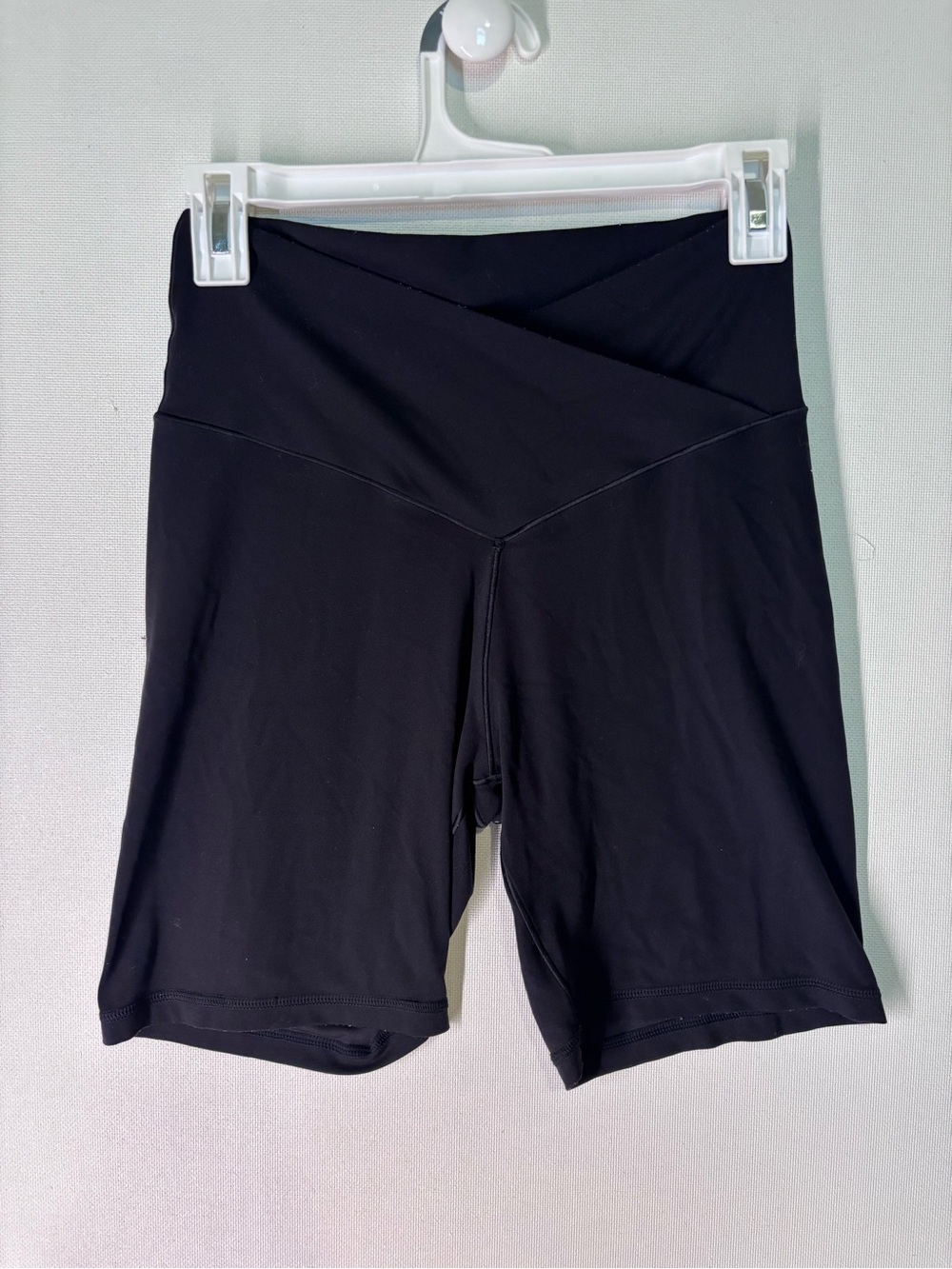 aerie Black High-Rise V-Waist Bike Shorts